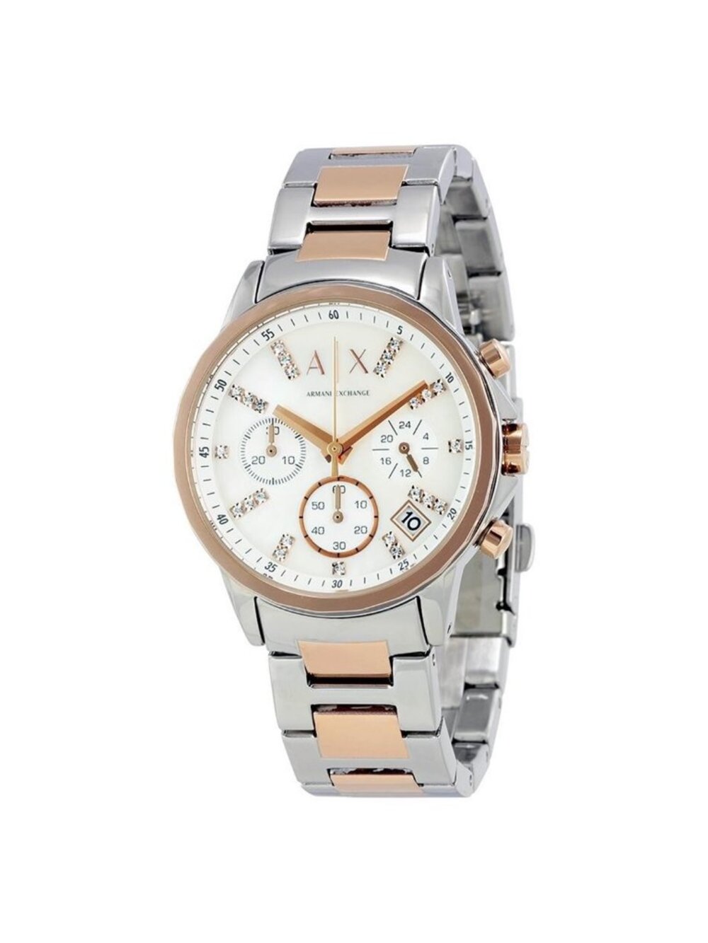 NWT Armani Exchange Lady Banks Mother of Pearl Dial Watch